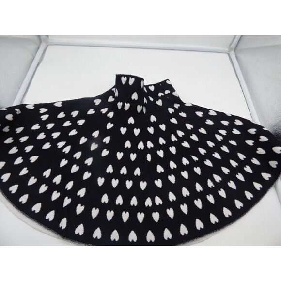 Unbranded Junior’s Half Circle Hight-waisted, Knit Mini Skirt, OS, White/Black - Picture 7 of 7